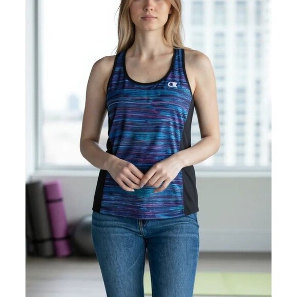 Champion C9 Duo Dry Racerback Tank Top Black & Multicolor L/G 29L x 18W - Picture 1 of 5
